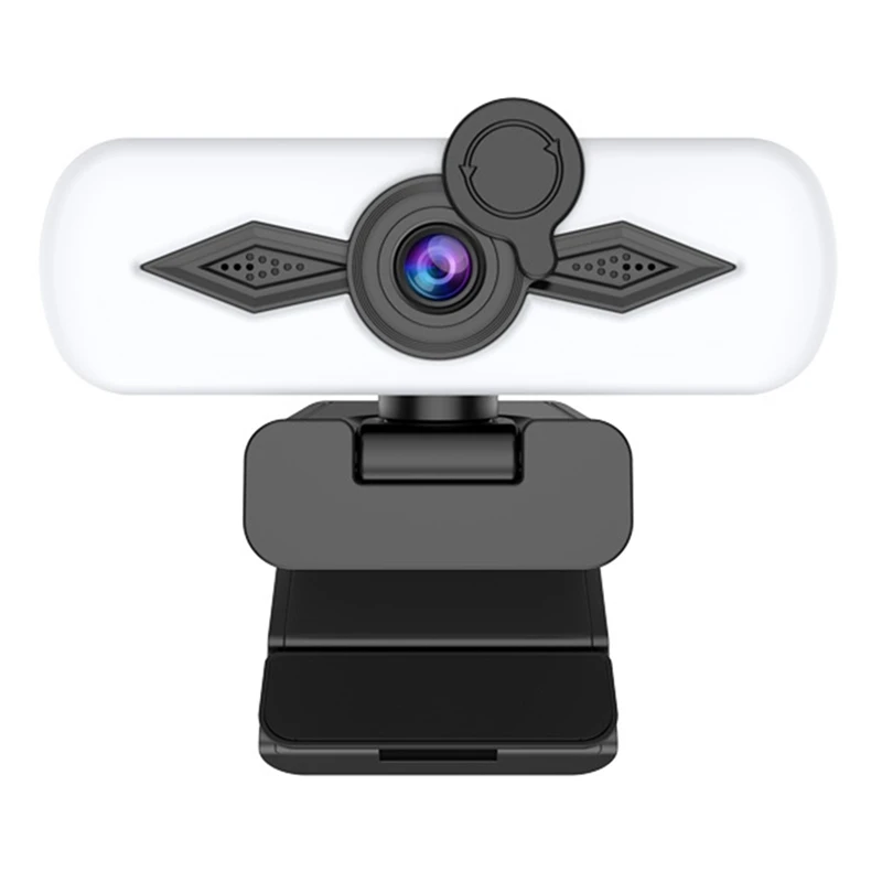 

HD Webcam Autofocus With Ring Light Three-Color Temperature Built-In Microphone USB Camera For PC Laptop Desktop
