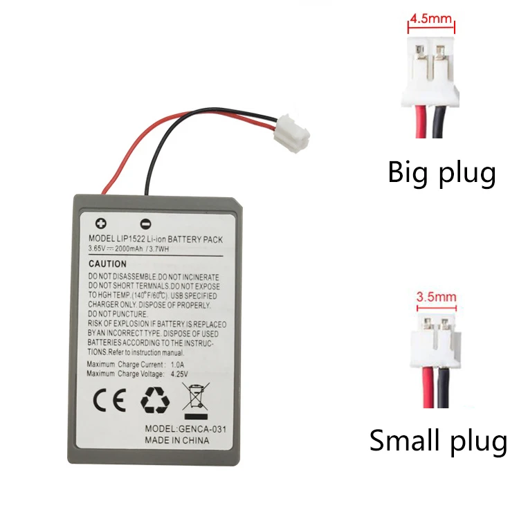 For sony PS4 slim LIP1522 Wireless Controller Playstation GamePad 2000mah Li-ion Rechargeable Battery pack | Электроника