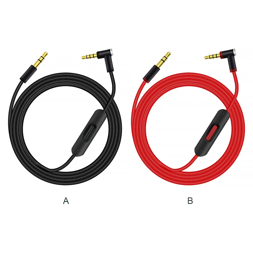 

3 5mm Male to Male Headphone Cable Tablet Line Control Built-in Mic Earphone Cord Replacement for Beats Studio Executive