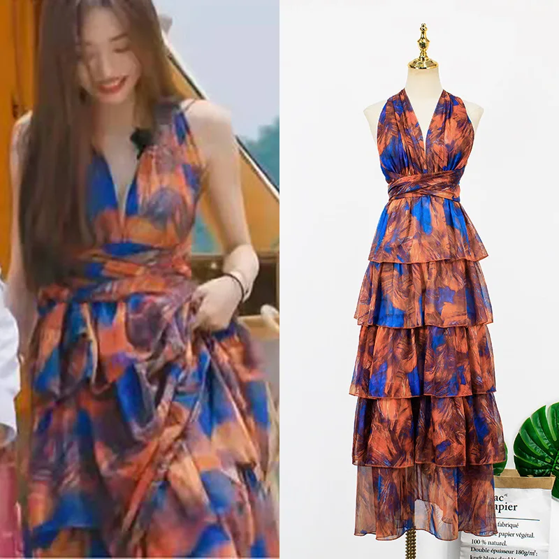 

Kpop Korean Summer Women Streetwear Strapless Dress Female Sexy Sleeveless Club Celebrity Evening Party V-Neck Backless Dresses