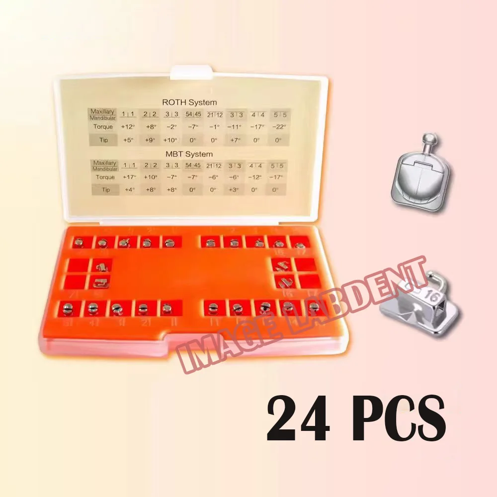 24 шт./набор стоматологические сферические скобы Ортодонтические моноблочные