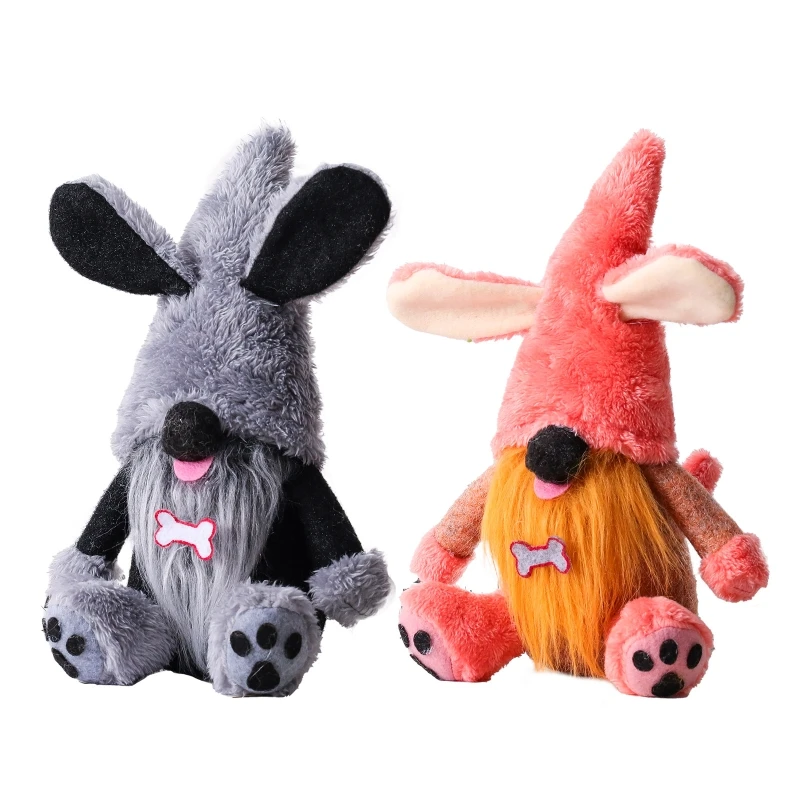 

Dog Gnome Dog Bone Elf Dwarf Figurine Desktop Decor Cute Ornament