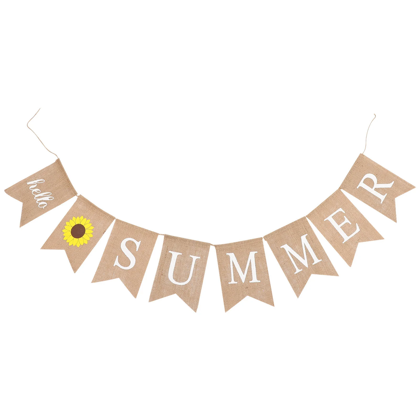 

Linen Dovetail Banner Hawaii Garland Sunflower Decor Swallowtail Party Supplies Summer