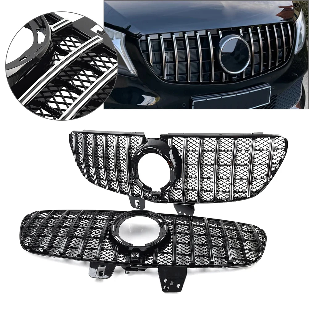 GTR Style CAr передний бампер решетка радиатора для Mercedes Benz V Class W447 V260 2021-up