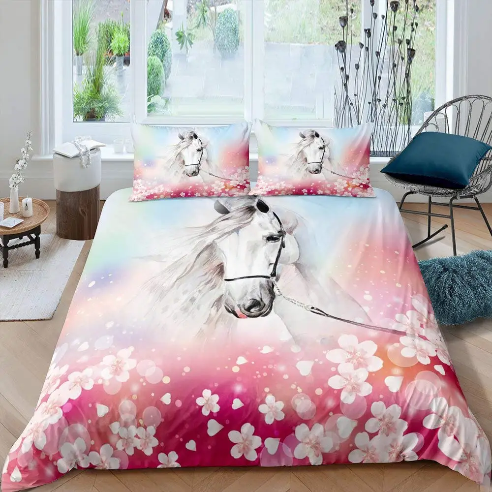 

Sheep Duvet Cover King Queen Size Lovely Farm Set for Kids Teens Adults White Goat 2/3pcs Quilt Cover Pillowcase Animals Bedding