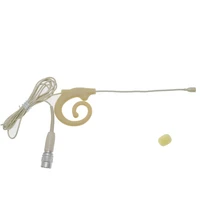 omnidirectional snail earset head headset microphone for audio technica atw wireless bodypack hirose 4pin lock