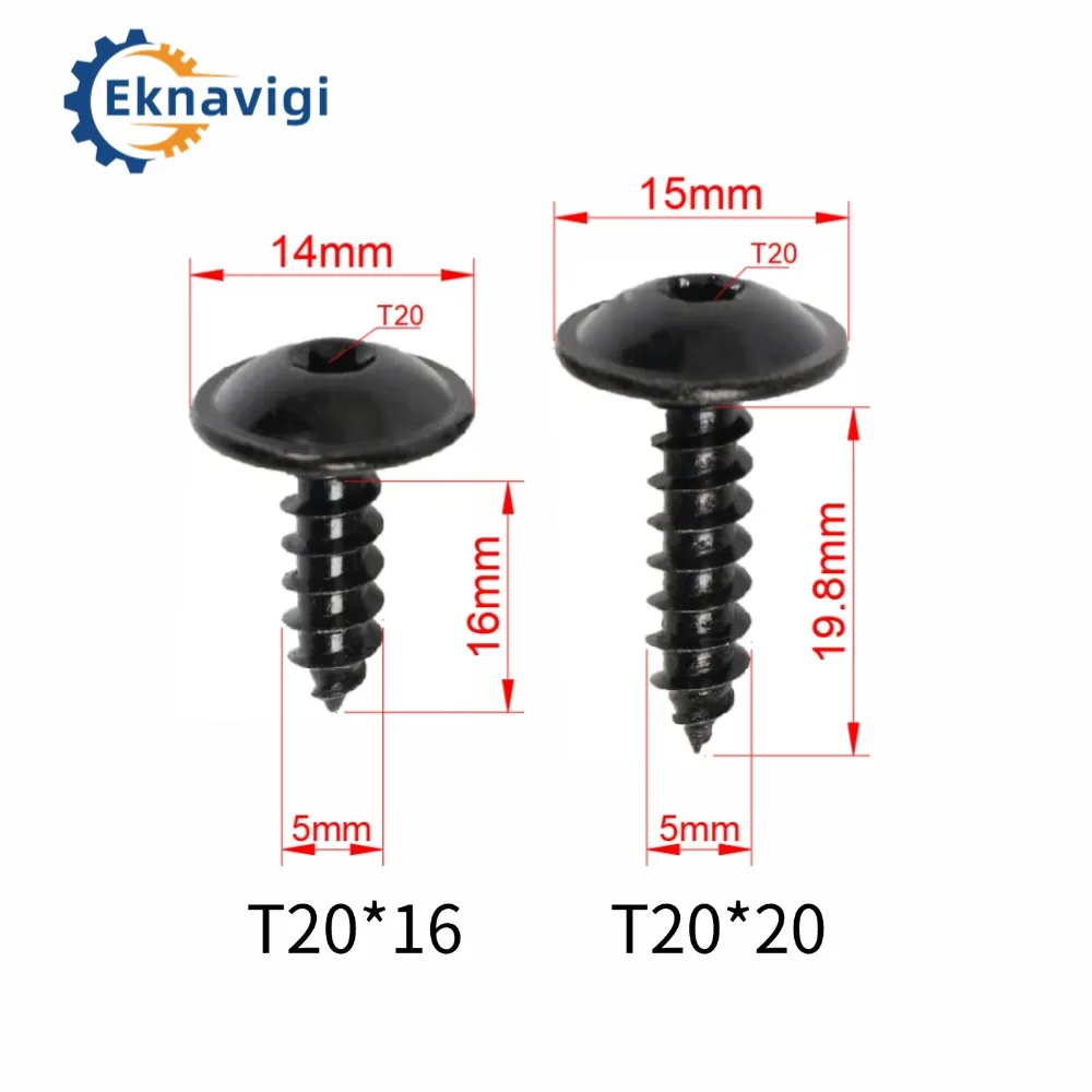 100 шт. саморезы для внутренней отделки крыльев адаптеры Volkswagen BMW Audi T25T20 внутренний