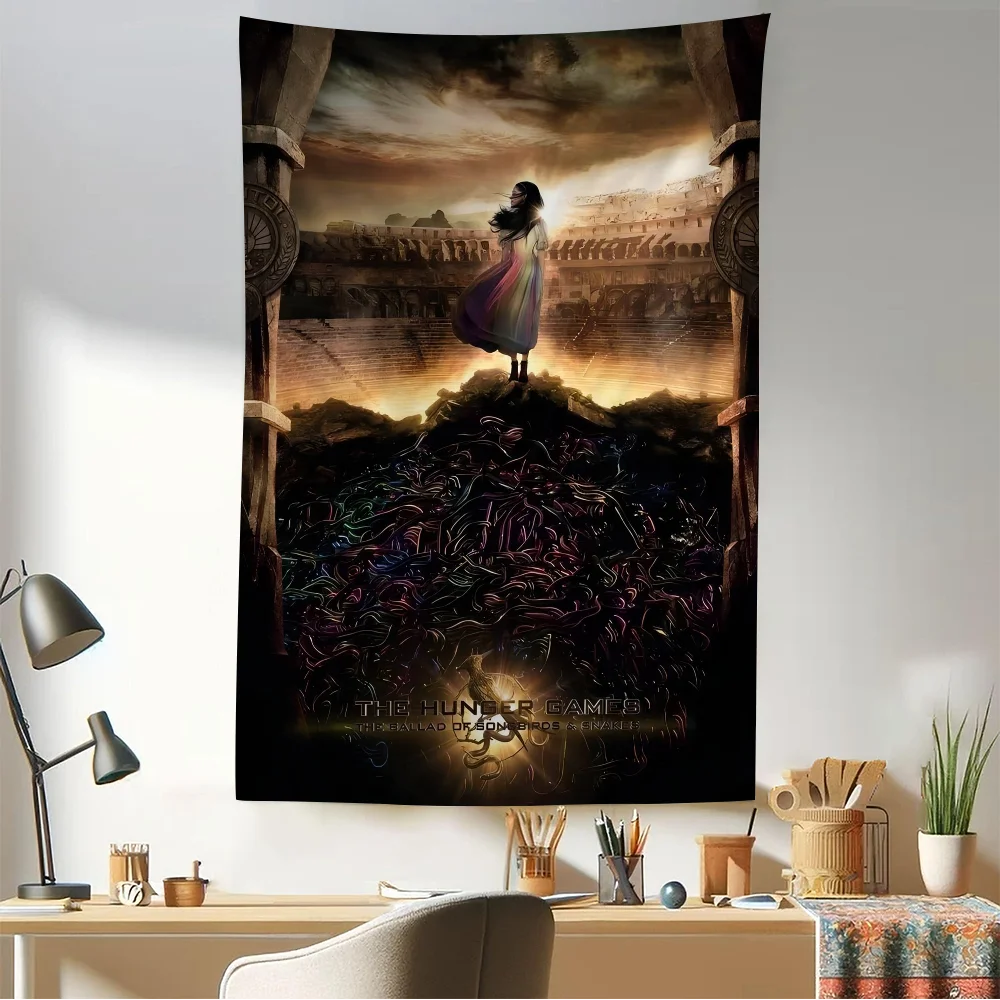 Hunger Games Ballad Songbirds Snake Cartoon Tapestry For Living Room Home Dorm Decor INS