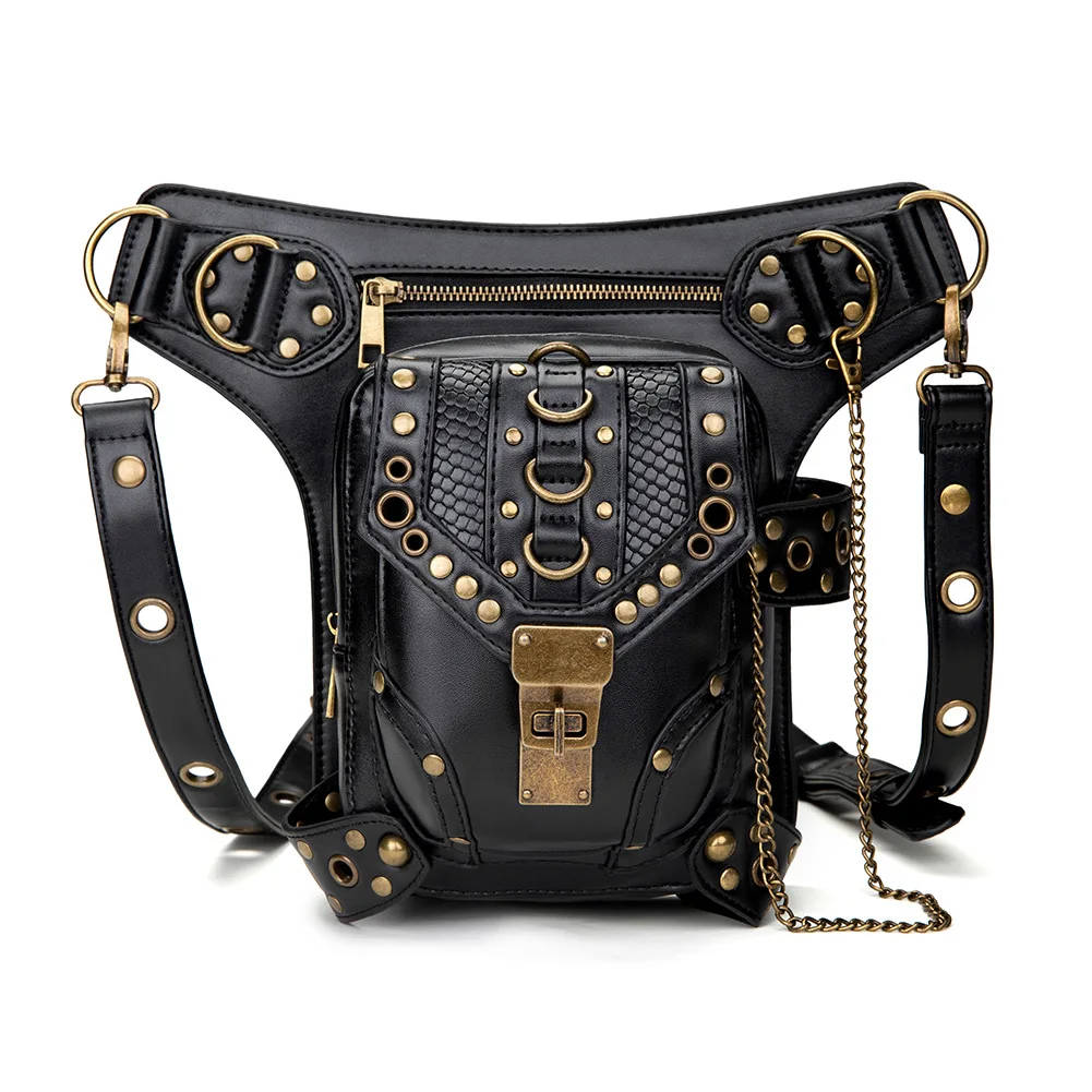 Women's One-Shoulder Cross-Body Chain Bag Women's Small Bag Steam Punk Vintage Locomotive Bag