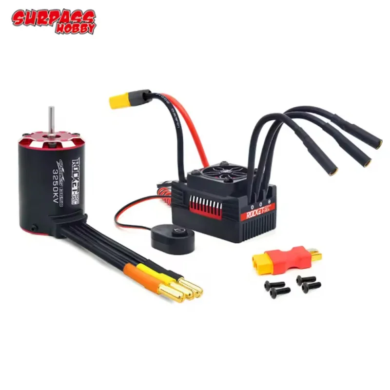 Фото SURPASS HOBBY ROCKET-V2 3660 3665 4 Poles Brushless Motor and 60A 90A ESC Combo For 1/8 1/10 Tamiya Traxxas RC Racing №4