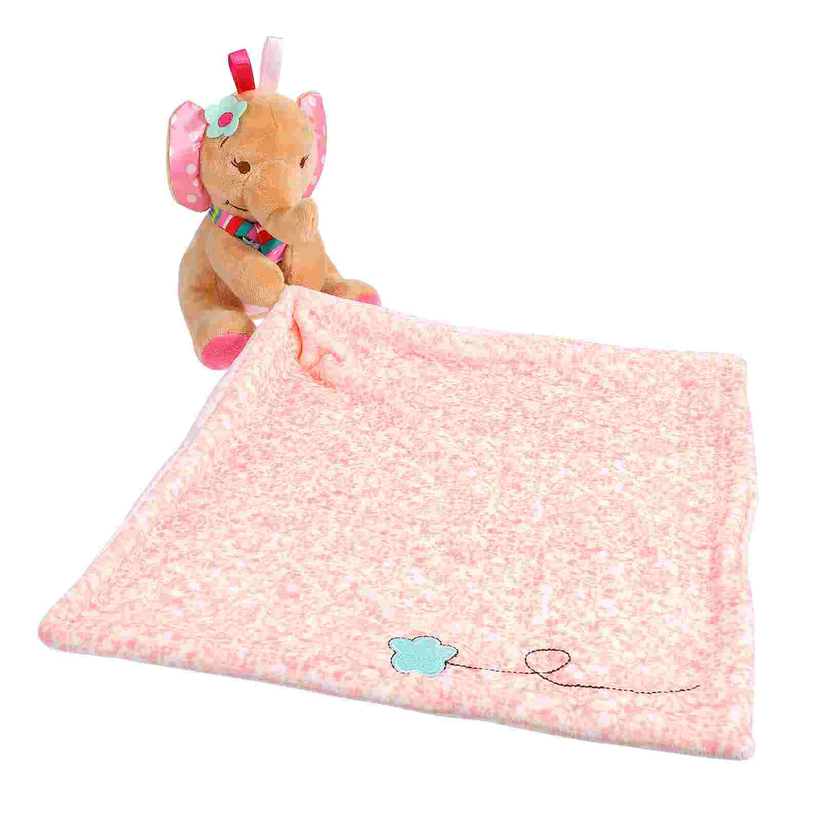 

Toddler Weaning Bib Baby Sleeping Toy Elephant Pattern Infant Appeasing Towel Appease Indant