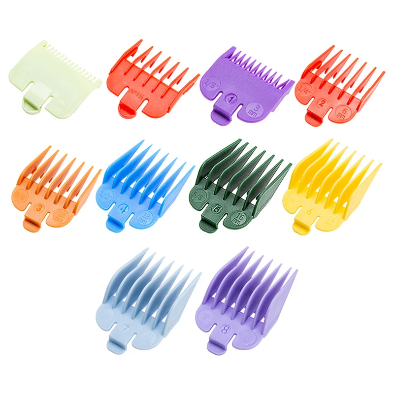 

10pcs Hair Clipper Limit Comb Guide Attachment Set With Storage Tray For Wahl Hair Clipper Shaver Haircut Accessories