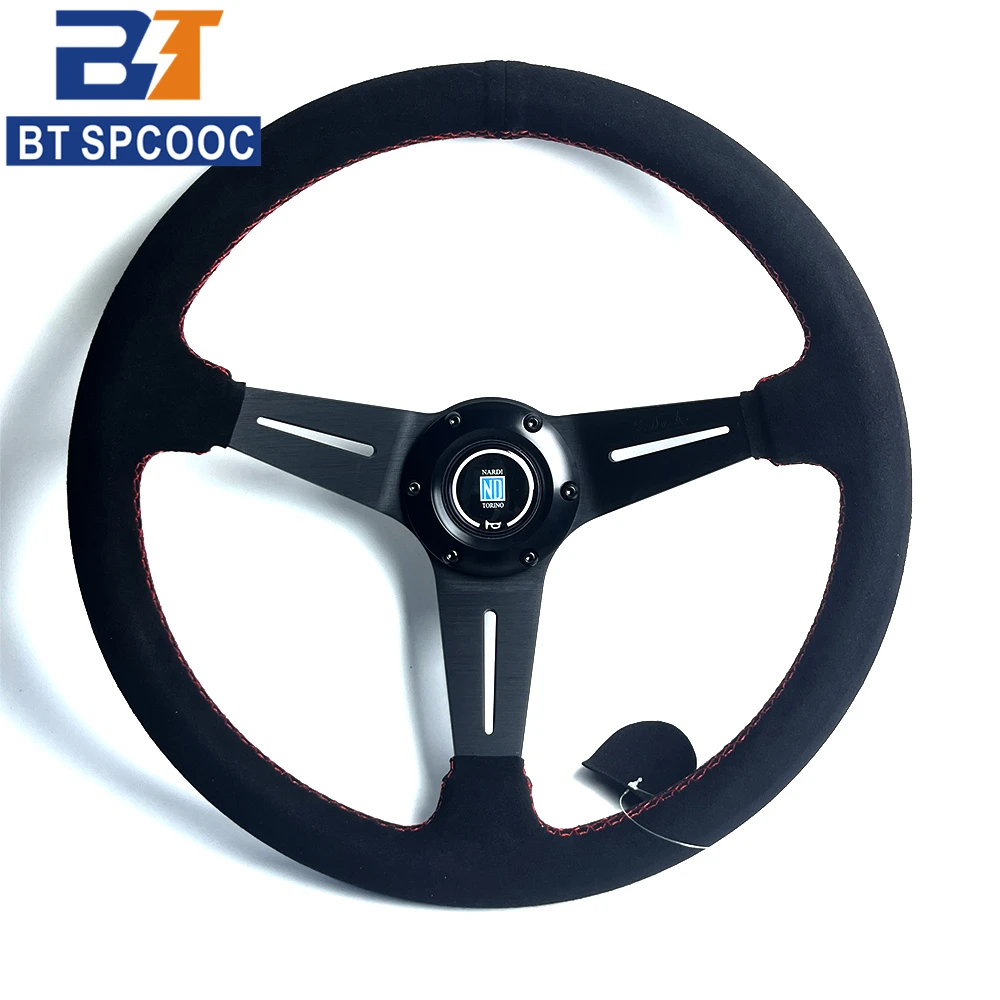 Рулевое колесо 14 дюймов автомобильное Спортивное глубокое ПЕРФОРИРОВАННОЕ