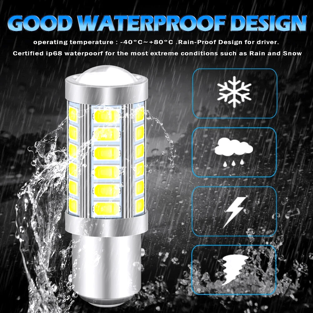 

2pcs 1156 BA15S P21W 1157 P21/5W BAY15D BAU15S PY21W LED Car Tail Bulb Brake Lights Reverse Lamp Daytime Running Signal Light