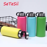 40oz stainless steel sports bottle tumbler double wall thermal insulation cup vaccum flask thermos drinking water cup with straw