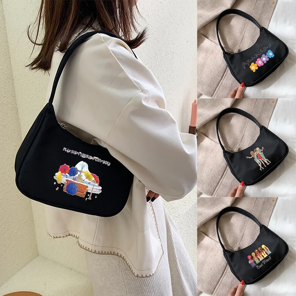 

Women's Mini Underarm Bags Fashion Street Handbag Small Bag Friends Pattern Print Casual Underarm Bag Shopping Hobo Shoulder Bag