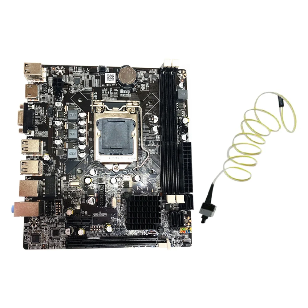 

H61 Computer Motherboard LGA 1155 DDR3 Supports Dual Core Quad Core CPU for Intel Core I7 I5 I3 Pentiun Celeron