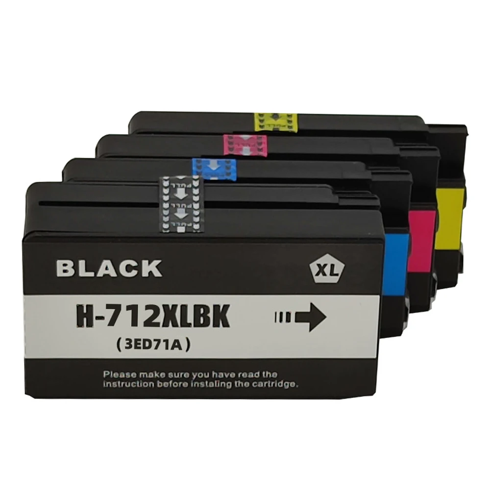 

HP712XL Compatible Ink Cartridge For HP Design Jet T210/T230/T250/T630/T650 Black/Cyan/Magenta/Yellow Color