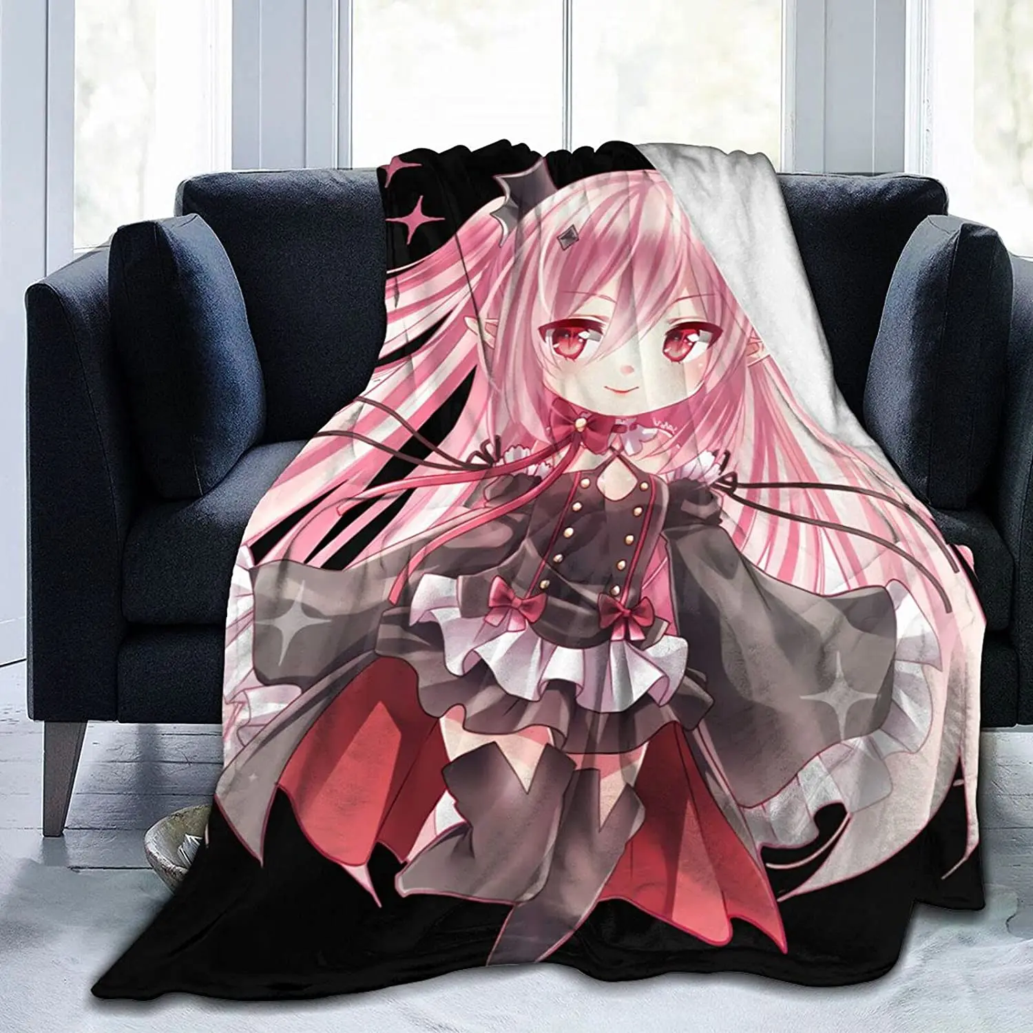 

Krul Tepes Fluffy Soft and Comfortable Blanket, Anime Warm Embrace of Sympathy