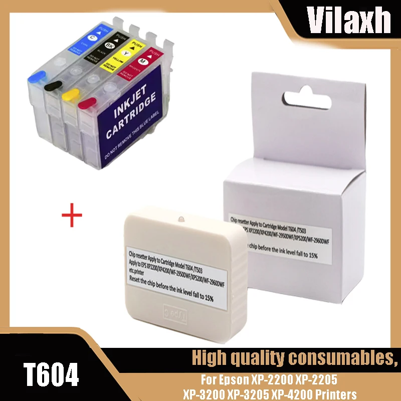 Сброс чипа E604XL T604 декодер картриджа для принтера EPSON XP-2200 XP-2205 XP-4205 WF-2910DWF WF-2930DWF