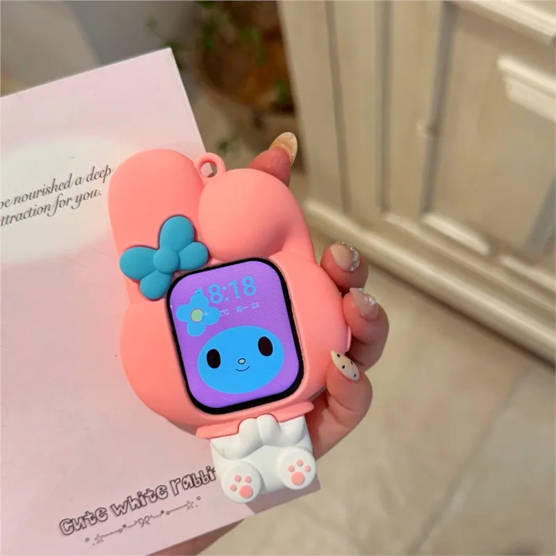 Фото Чехол-ремешок 3D Kawaii My Melody для Apple Watch Sport 1/2/3/4/5/6/7/8/9st Gen S10 S11 Ultra SE 38/45/41/44/42/46/49 мм №3