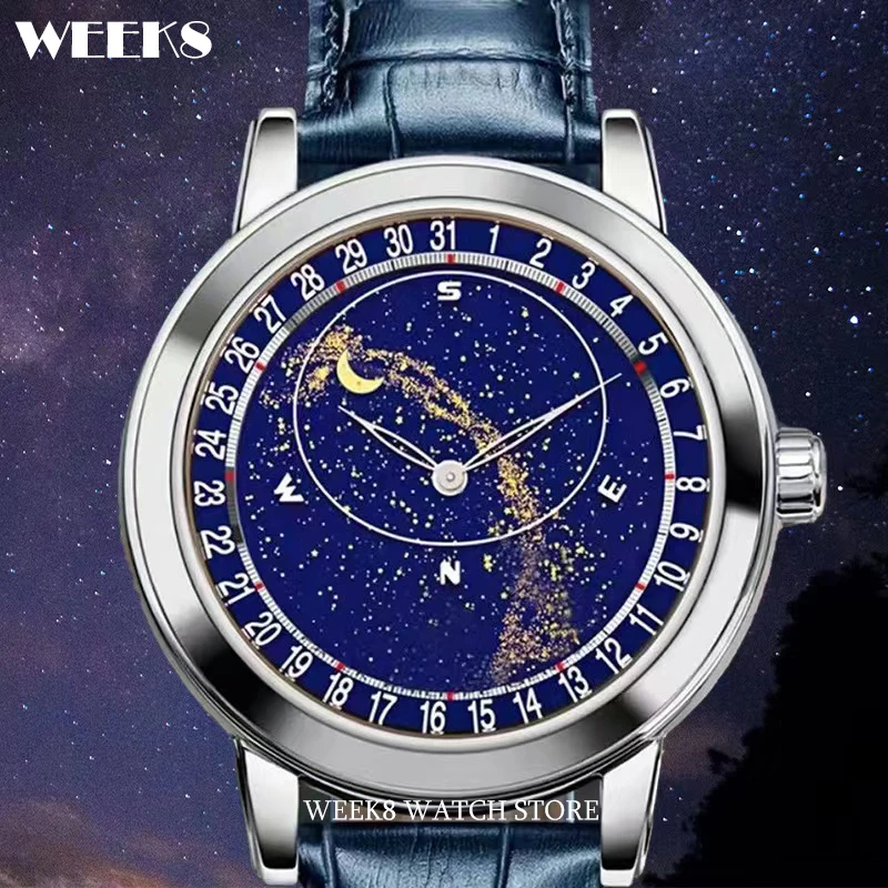 

Full-automatic Gypsophila Dial Watches for Men Corium Strap Classic Man Business Automatic Mechanical Wristwatch Luminous Reloj