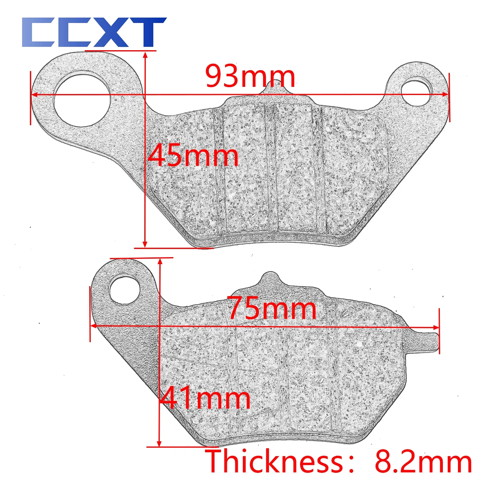 Запчасти для мотоциклов тормозные колодки Sym Xs110t Xs110t-a Tini металлические и