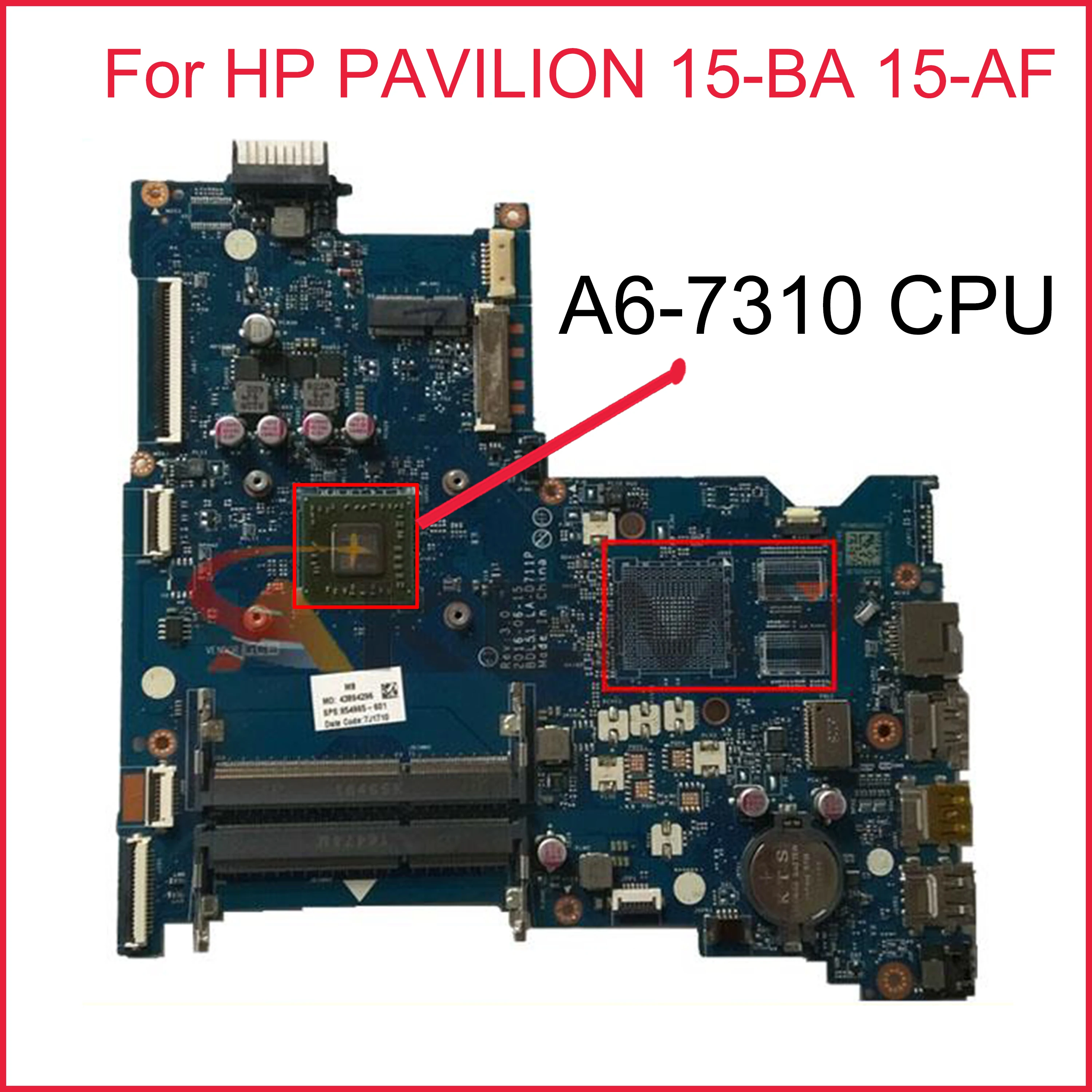 

Материнская плата BDL51 для ноутбука HP PAVILION 15-BA 15-AF, 854966-601, 854966-001, 501-854966, 860342