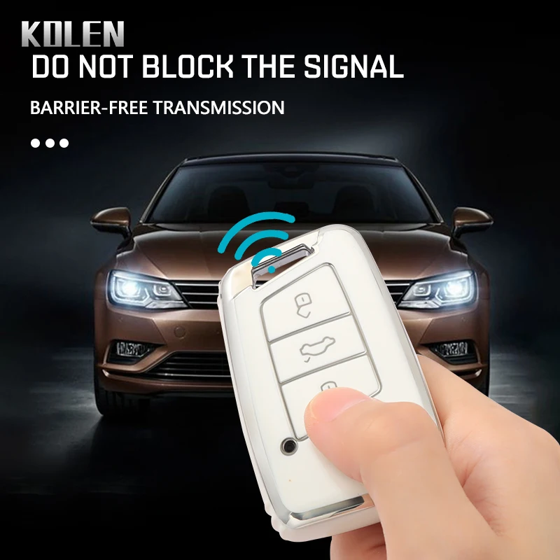 Модный чехол для автомобильного ключа из ТПУ с дистанционным управлением VW Volkseagen