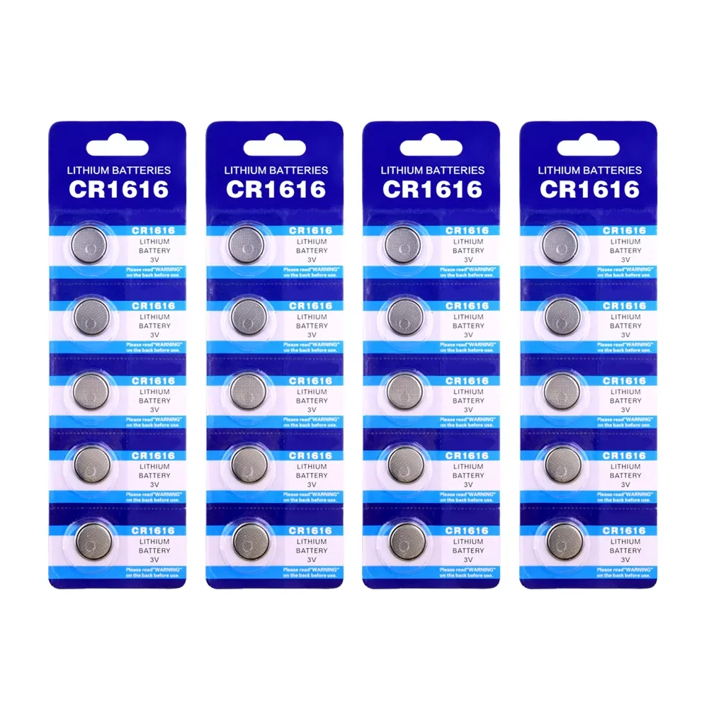 

50PCS/LOT CR1616 Button Cell Coin Batteries For Watches Toys cr 1616 3V Lithium Battery DL1616 ECR1616 LM1616 5021LC