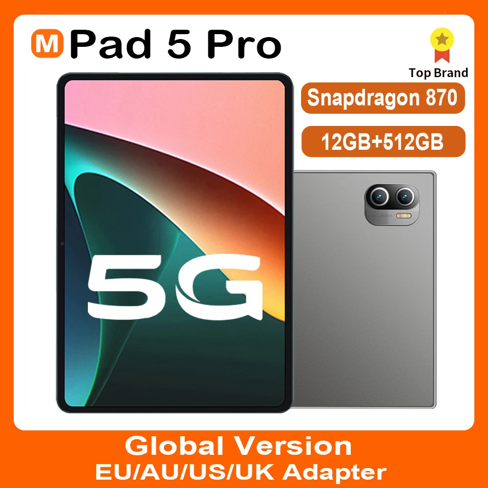 Оригинальный планшет со вспышкой M Pad 5 Pro 8 дюймов Snapdragon 870 12 Гб + 512 ГБ планшетный ПК