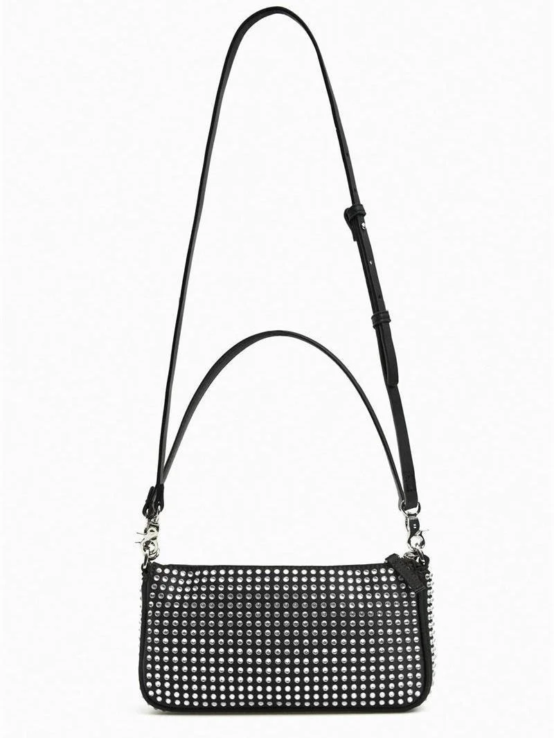 

Luxury Diamond Half Moon Handbags 2023 Summer New High-quality PU Leather Women's Designer Underarm Bag Shoulder Messenger Bags