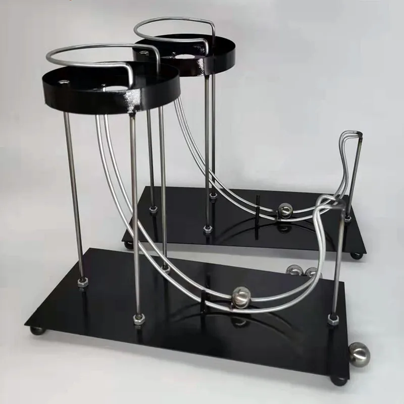 

Iron Perpetual Motion Machine Black Iron Desktop Perpetual Rolling Balls Marble Toy Ornament Black Science Physics Gadget