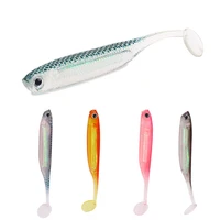 fishing lures artificial silicone soft bait 7cm2 2g 5 pieces a pack with lead hook crank hook soft bait pike lure bass bait 2022