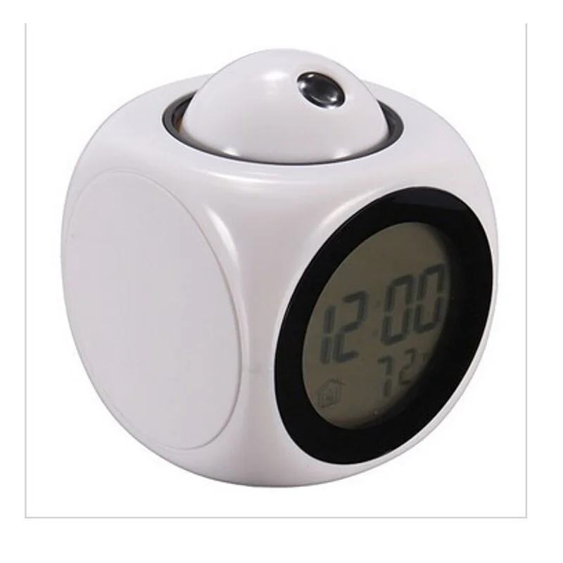 Проекция музыки цифровые часы с ЖК-экраном Повтор сигнала звонка Будильник