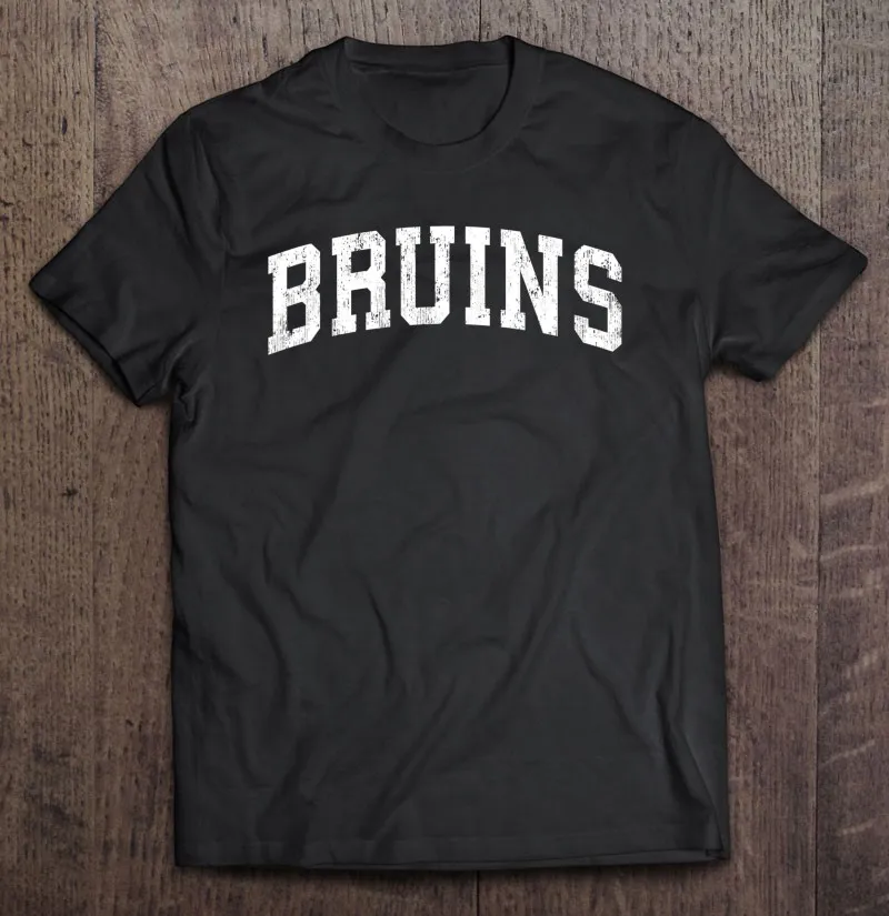 

Мужская винтажная Спортивная Футболка-талисман Bruins с названием