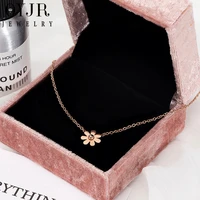 oyjr kpop daisy clavicle chain necklace women titanium steel collares girls statement short necklaces accessories jewelry ladie