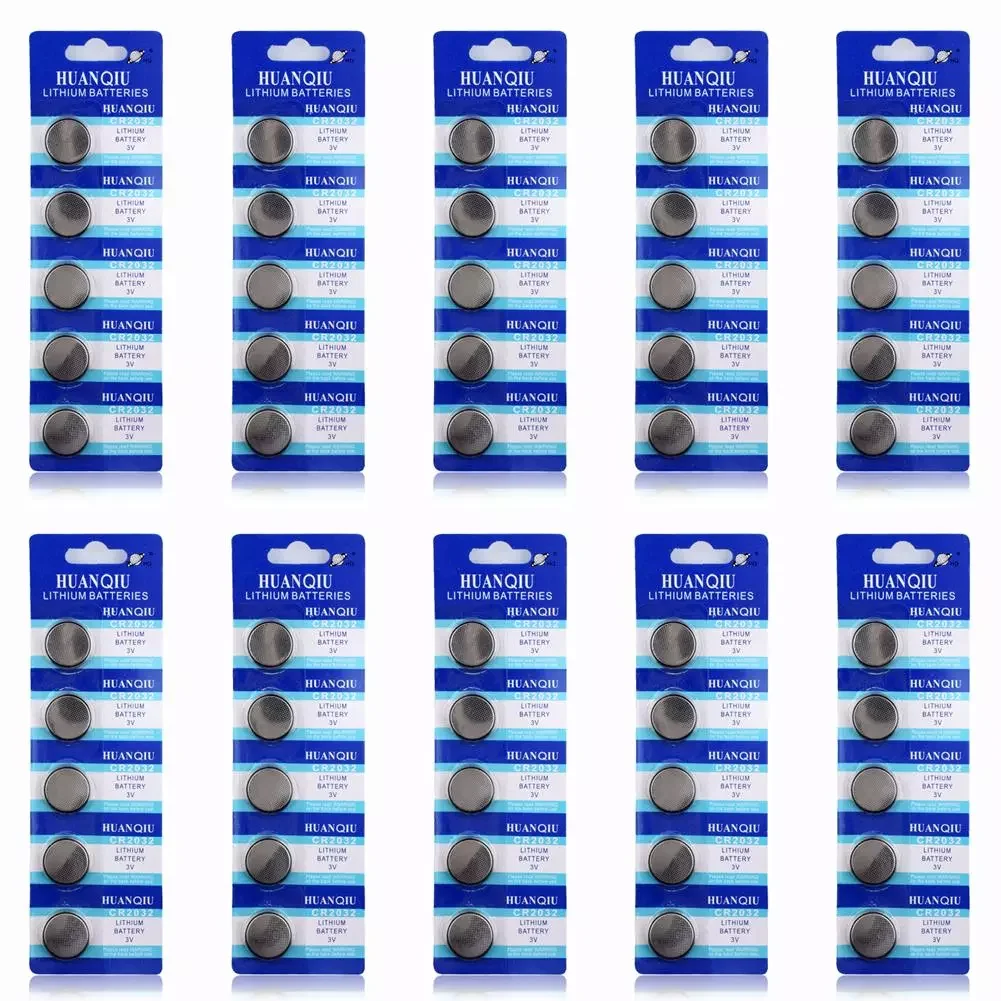 

NEW NEW 50pcs Cr2032 Cr 2032 Button Cell Batteries 3V Lithium Li Ion For Watch Remote Control Calculator Computers Mother Board