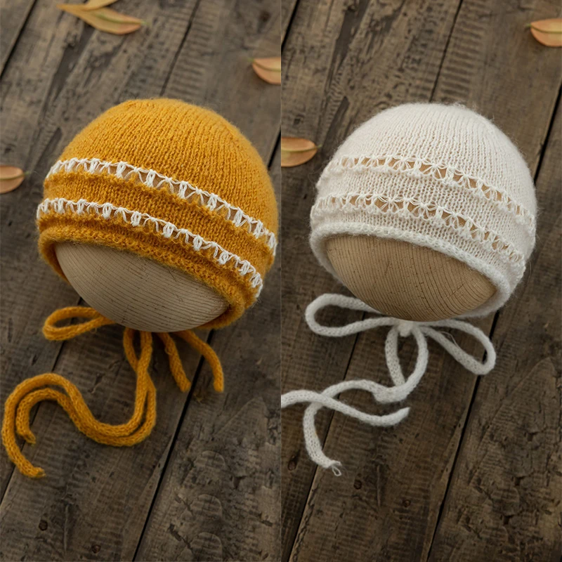2023 ручная вязка вырезанная шапка для новорожденных реквизит для фотосъемки, Детская фотография
