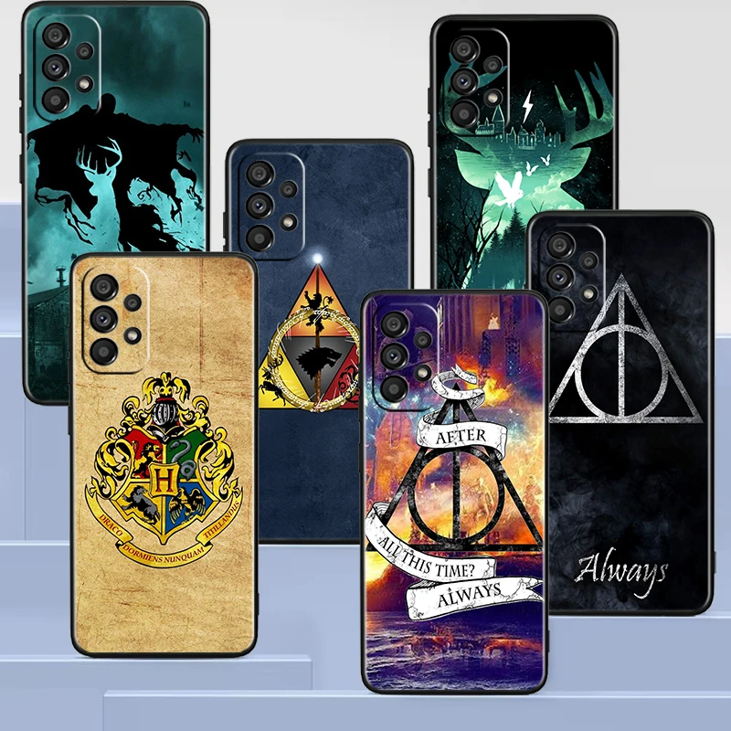 

Potters Magic Art Cool Wand Black Phone Case For Samsung A73 A72 A71 A53 A52 A51 A42 A33 A32 A23 A22 A21S A13 A03 5G Cover