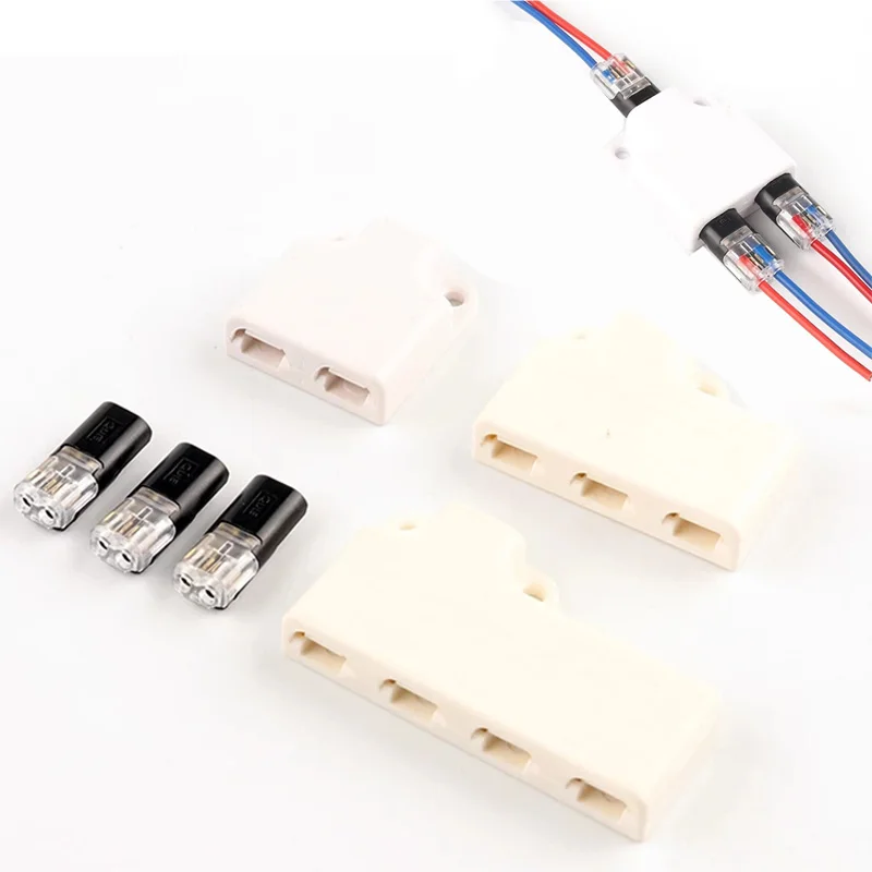 

Quick Splice Butt Electrical Cable Crimp Terminals Wiring Splitter 2 Pin Pluggable Wire Connector for 22-20AWG LED Car Connector