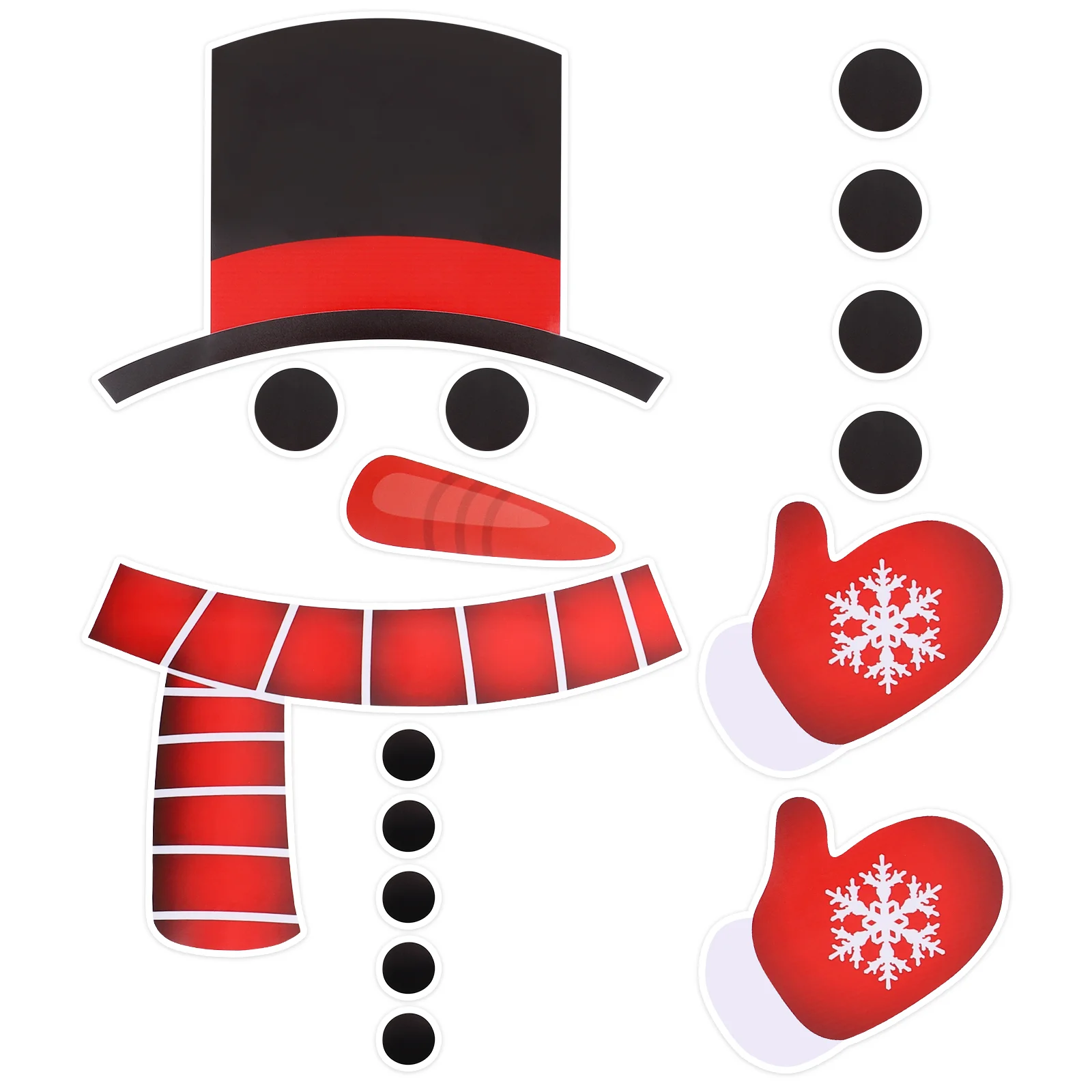 

Fridge Magnet Office Christmas Sticker Snowman Face Stickers Large Refrigerator