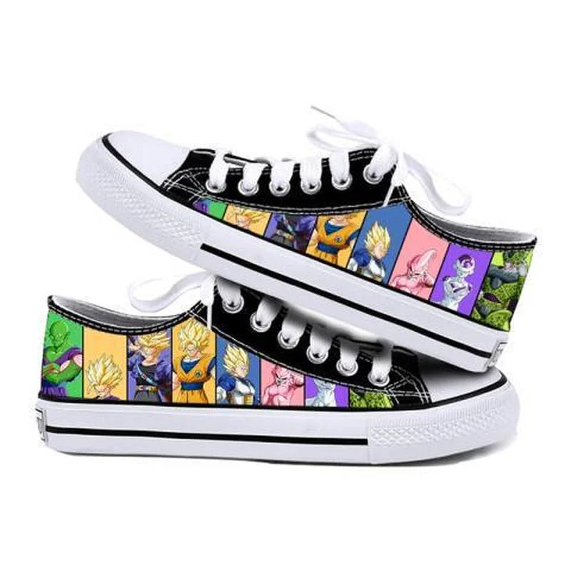 

Anime Son Goku Kakarotto Saiyan Canvas Sneakers Low Top Casual Shoes for Kids Youth