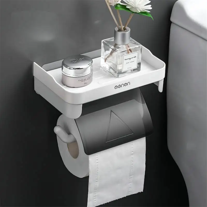 

полка настенная полка для ванной Настенный стеллаж для хранения рулонной бумаги, многофункциональный держатель для туалетной бумаги, стой...