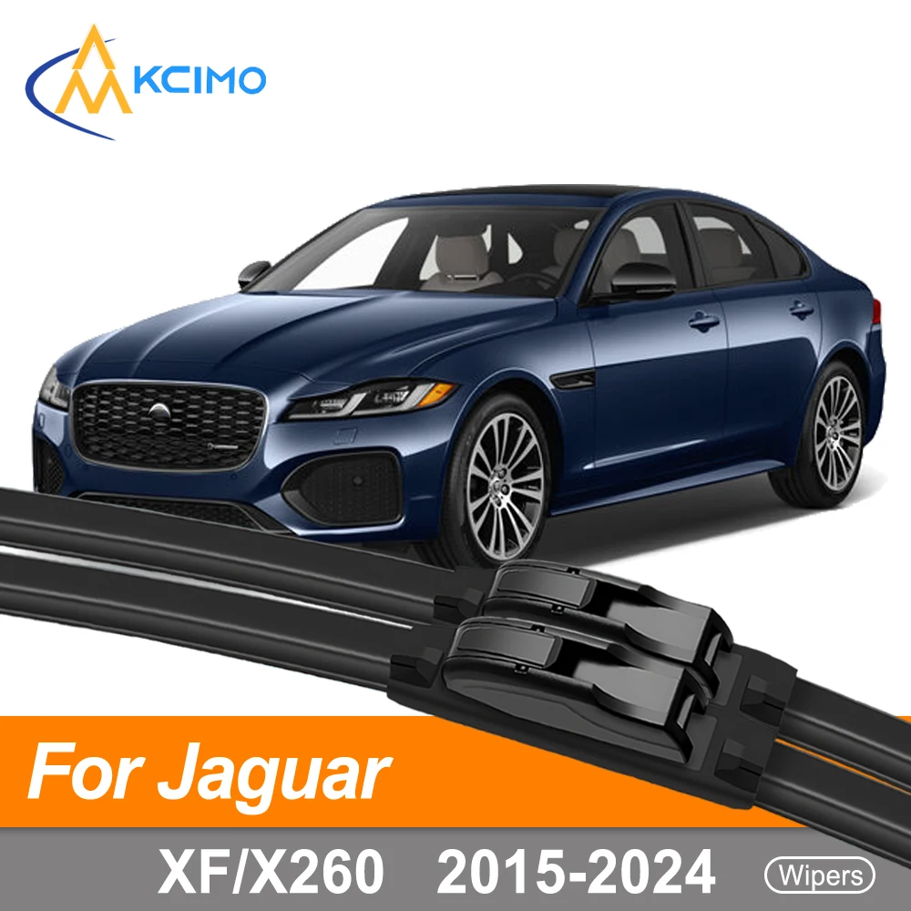 Фото Комплект дворников переднего стекла для Jaguar XF/X260 2015-2024, всепогодные резиновые лезвия, комплект для простой установки, замена OEM (пара) №1