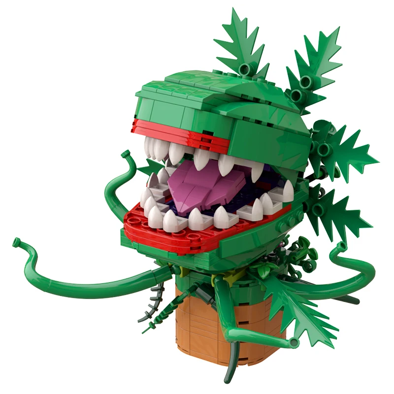 

Horrors Monstrous Piranha Plant Building Block Kit MOC Audreyflowers II Figure Brick Model DIY Kids Playset Toys