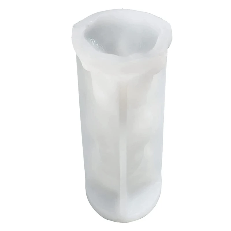 

3D Skull Candle Mold Halloween Column Silicone Resin Mold for Aromatherapy Candles Resin Casting Homemade Wax Making
