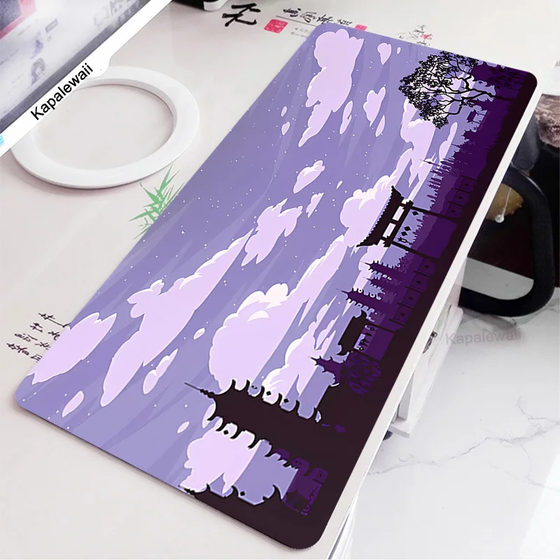 

Purple Sky Cloud Mouse Pad Gaming Laptop Deskmat Rugs Art Mousepad Gamer Office Carpet Deskpad Keyboard Computer Desk Mat 100x50