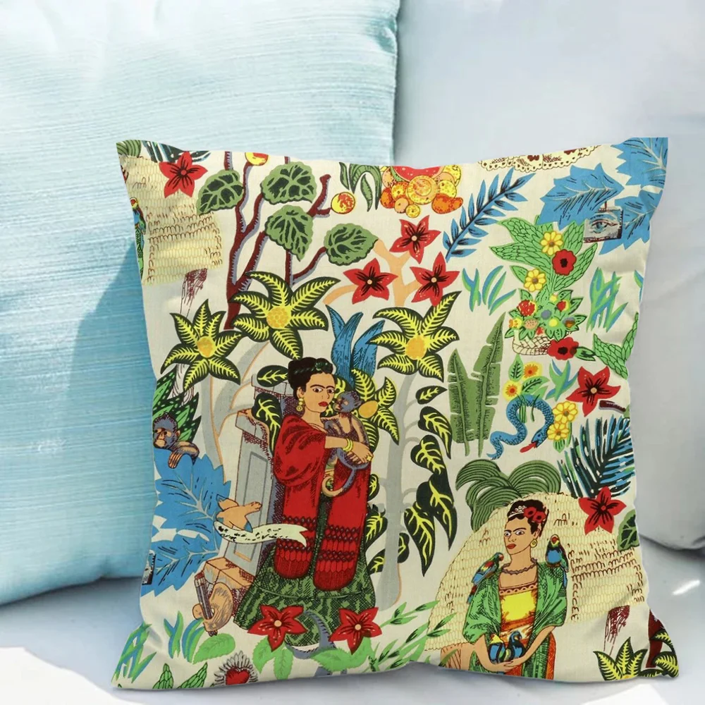 F-FridaS Декоративные Чехлы На Подушки Квадратные Из Смеси Полиэстера/хлопкости Для