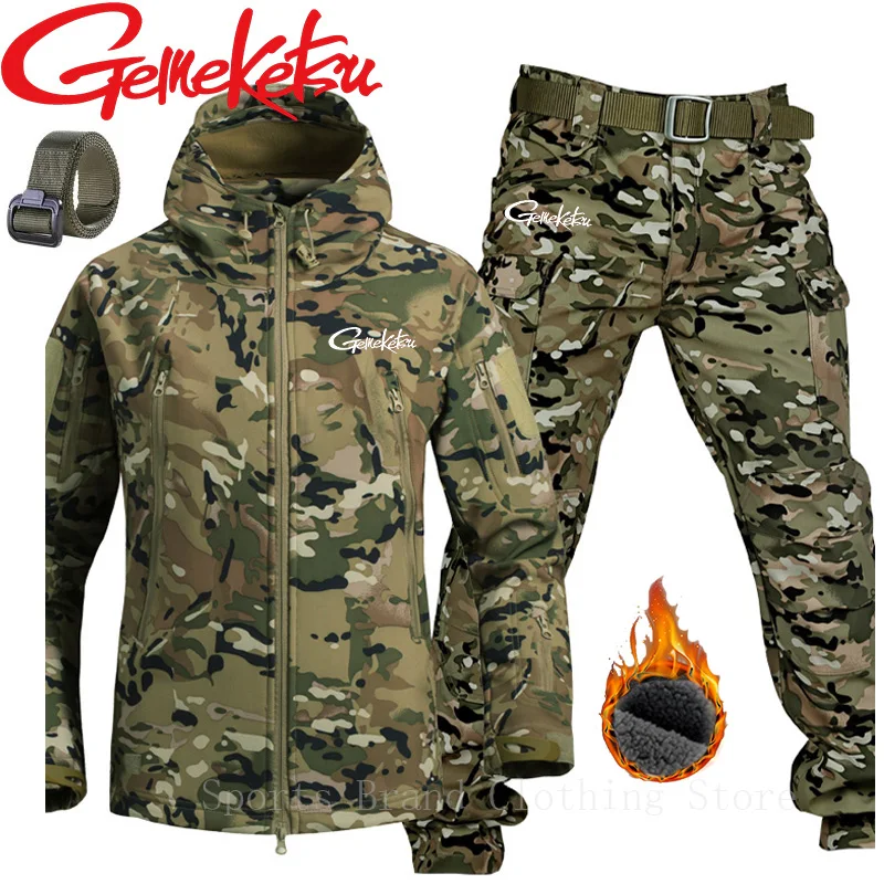 Новинка 2024 утепленный костюм для альпинизма мужской из мягкой кожи акулы с